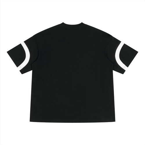 Cross Color Block V-Neck T-Shirt